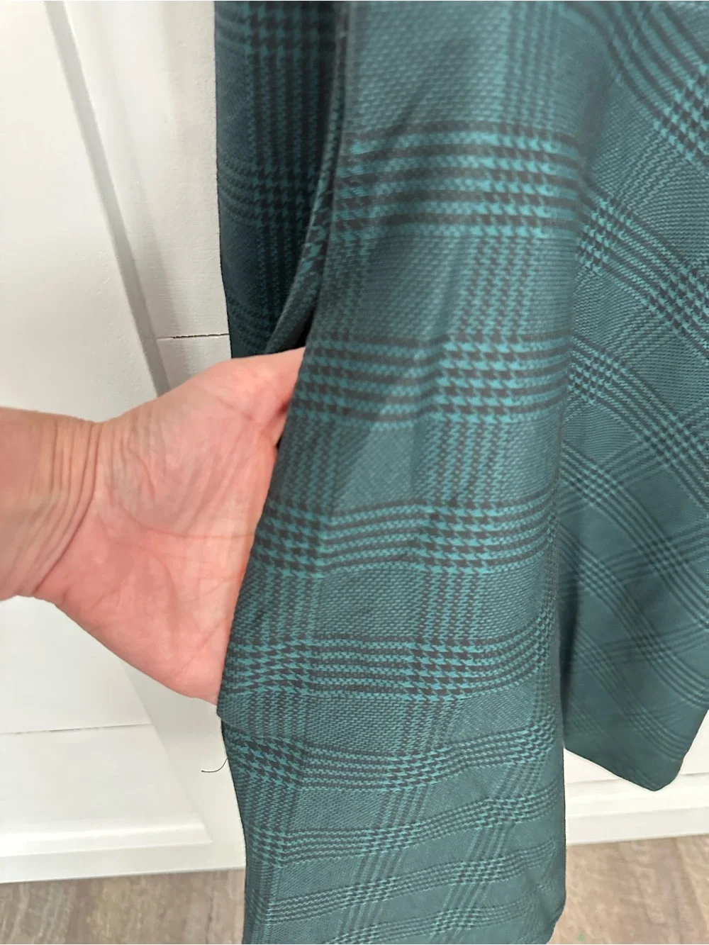 Modcloth 2X green plaid fit and flare plus size midi dress preppy schoolgirl - Picture 9 of 12